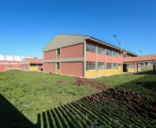 Obras do Colégio Estadual Ribeirão Grande no Jardim Paulista em Campina Grande do Sul. 30/09/2019  -  Foto: Geraldo Bubniak/AEN