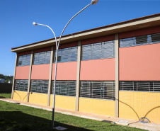 Obras do Colégio Estadual Ribeirão Grande no Jardim Paulista em Campina Grande do Sul. 30/09/2019  -  Foto: Geraldo Bubniak/AEN