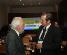 O vice-governador Darci Piana, durante reunião ordinária do Conselho Nacional dos Secretários de Estado da Justiça, da Cidadania, Direitos Humanos e Administração Penitenciária (Consej), no Gabinete de Gestão e Informações (GGI), no Palácio Iguaçu.
Foto: Camila Tonetti/Vice-givernadoria
