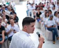 O chefe da Casa Civil, Guto Silva, e o secretário de Infraestrutura e Logística, Sandro Alex, entregaram nesta quinta-feira (3) obras do governo estadual em municípios do Norte Pioneiro. Além das inaugurações, participaram de encontros com empresários e prefeitos onde destacaram os projetos prioritários para a região. Foto: Guilherme Flores/Casa Civil
