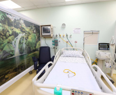 UTI do Hospital de Reabilitação recebe a primeira paciente. Foto: Geraldo Bibniak/AEN