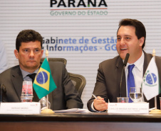 O governador Carlos Massa Ratinho Junior abriu nesta sexta-feira (04) a reunião do Conselho Nacional dos Secretários de Estado da Justiça, da Cidadania, Direitos Humanos e Administração Penitenciária (Consej), realizada no Palácio Iguaçu, em Curitiba. 