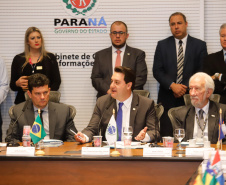 O governador Carlos Massa Ratinho Junior abriu nesta sexta-feira (04) a reunião do Conselho Nacional dos Secretários de Estado da Justiça, da Cidadania, Direitos Humanos e Administração Penitenciária (Consej), realizada no Palácio Iguaçu, em Curitiba. 