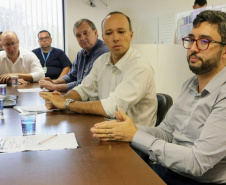 O Conselho da Autoridade Portuária de Antonina retomou, nesta sexta-feira (4), as reuniões periódicas que discutem temas envolvendo o porto, empresas do setor e o crescimento da cidade. Os encontros não aconteciam há quase dois anos e a partir de agora deverão ser trimestrais.Foto: Claudio Neves/Portos do Paraná