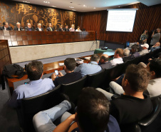 O secretário de Agricultura e Abastecimento Norberto Ortigara, participa da Audiência Pública que trata da incorporação da Emater, CPRA, Codapar e do Iapar, na Assembleia Legislativa.Curitiba, 09-10-19.Foto: Arnaldo Alves / AEN.