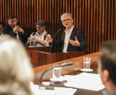 O secretário de Agricultura e Abastecimento Norberto Ortigara, participa da Audiência Pública que trata da incorporação da Emater, CPRA, Codapar e do Iapar, na Assembleia Legislativa.Curitiba, 09-10-19.Foto: Arnaldo Alves / AEN.
