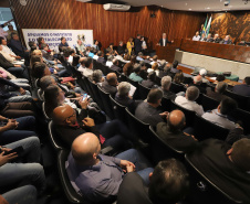 O secretário de Agricultura e Abastecimento Norberto Ortigara, participa da Audiência Pública que trata da incorporação da Emater, CPRA, Codapar e do Iapar, na Assembleia Legislativa.Curitiba, 09-10-19.Foto: Arnaldo Alves / AEN.