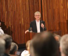 O secretário de Agricultura e Abastecimento Norberto Ortigara, participa da Audiência Pública que trata da incorporação da Emater, CPRA, Codapar e do Iapar, na Assembleia Legislativa.Curitiba, 09-10-19.Foto: Arnaldo Alves / AEN.