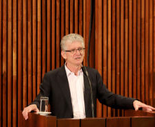 O secretário de Agricultura e Abastecimento Norberto Ortigara, participa da Audiência Pública que trata da incorporação da Emater, CPRA, Codapar e do Iapar, na Assembleia Legislativa.Curitiba, 09-10-19.Foto: Arnaldo Alves / AEN.