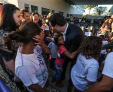 O governador Carlos Massa Ratinho Junior lança nesta quarta-feira (09) o projeto Cinema na Praça, que beneficiará cidades com até dez mil habitantes que não têm cinemas de rua ou em centros comerciais, no Palácio Iguaçu, em Curitiba.  09/10/2019 - Foto: Geraldo Bubniak/AEN