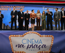 O governador Carlos Massa Ratinho Junior lança nesta quarta-feira (09) o projeto Cinema na Praça, que beneficiará cidades com até dez mil habitantes que não têm cinemas de rua ou em centros comerciais, no Palácio Iguaçu, em Curitiba.  09/10/2019 - Foto: Geraldo Bubniak/AEN