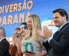 O governador Carlos Massa Ratinho Junior lança nesta quarta-feira (09) o projeto Cinema na Praça, que beneficiará cidades com até dez mil habitantes que não têm cinemas de rua ou em centros comerciais, no Palácio Iguaçu, em Curitiba.  09/10/2019 - Foto: Geraldo Bubniak/AEN