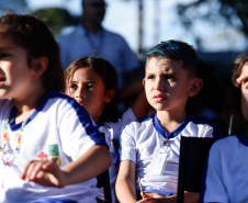 O governador Carlos Massa Ratinho Junior lança nesta quarta-feira (09) o projeto Cinema na Praça, que beneficiará cidades com até dez mil habitantes que não têm cinemas de rua ou em centros comerciais, no Palácio Iguaçu, em Curitiba.  09/10/2019 