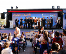 O governador Carlos Massa Ratinho Junior lança nesta quarta-feira (09) o projeto Cinema na Praça, que beneficiará cidades com até dez mil habitantes que não têm cinemas de rua ou em centros comerciais, no Palácio Iguaçu, em Curitiba.  09/10/2019 