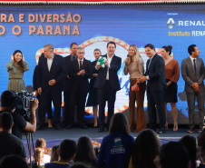 O governador Carlos Massa Ratinho Junior lança nesta quarta-feira (09) o projeto Cinema na Praça, que beneficiará cidades com até dez mil habitantes que não têm cinemas de rua ou em centros comerciais, no Palácio Iguaçu, em Curitiba.  09/10/2019 