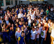 O governador Carlos Massa Ratinho Junior lança nesta quarta-feira (09) o projeto Cinema na Praça, que beneficiará cidades com até dez mil habitantes que não têm cinemas de rua ou em centros comerciais, no Palácio Iguaçu, em Curitiba.  09/10/2019 