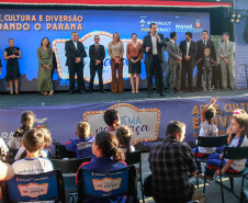 O governador Carlos Massa Ratinho Junior lança nesta quarta-feira (09) o projeto Cinema na Praça, que beneficiará cidades com até dez mil habitantes que não têm cinemas de rua ou em centros comerciais, no Palácio Iguaçu, em Curitiba. 09/10/2019
