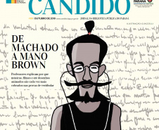 Já está em circulação a edição de outubro do jornal Cândido, da Biblioteca Pública do Paraná, que discute as novas e diferentes linguagens exigidas nos vestibulares. Foto: Divulgação/BPP