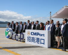 O governador Carlos Massa Ratinho Júnior inaugura nesta quinta-feira (10) , o viaduto da BR-277 e as obras de ampliação do Terminal de Contêineres de Paranaguá (TCP).Paranaguá, 09/10/2019 -  Foto: Geraldo Bubniak/AEN