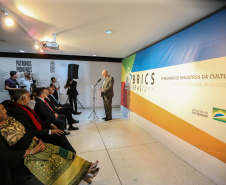 O ministro da Cidadania, Osmar Terra, participa nesta sexta-feira (11) da 4ª Reunião de Ministros da Cultura do BRICS, no Museu Oscar Niemeyer  em Curitiba.  07/10/2019  -  Foto: Geraldo Bubniak/AEN