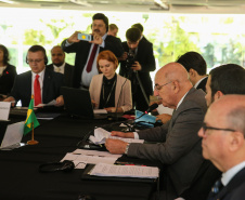 O ministro da Cidadania, Osmar Terra, participa nesta sexta-feira (11) da 4ª Reunião de Ministros da Cultura do BRICS, no Museu Oscar Niemeyer  em Curitiba.  07/10/2019  -  Foto: Geraldo Bubniak/AEN