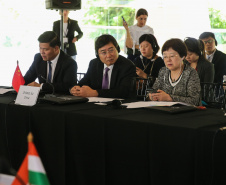 O ministro da Cidadania, Osmar Terra, participa nesta sexta-feira (11) da 4ª Reunião de Ministros da Cultura do BRICS, no Museu Oscar Niemeyer  em Curitiba.  07/10/2019  -  Foto: Geraldo Bubniak/AEN