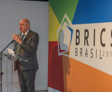 O ministro da Cidadania, Osmar Terra, participa nesta sexta-feira (11) da 4ª Reunião de Ministros da Cultura do BRICS, no Museu Oscar Niemeyer  em Curitiba.  07/10/2019  -  Foto: Geraldo Bubniak/AEN
