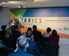 O ministro da Cidadania, Osmar Terra, participa nesta sexta-feira (11) da 4ª Reunião de Ministros da Cultura do BRICS, no Museu Oscar Niemeyer  em Curitiba.  07/10/2019  -  Foto: Geraldo Bubniak/AEN