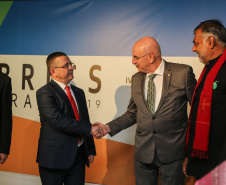 O ministro da Cidadania, Osmar Terra, participa nesta sexta-feira (11) da 4ª Reunião de Ministros da Cultura do BRICS, no Museu Oscar Niemeyer  em Curitiba.  07/10/2019  -  Foto: Geraldo Bubniak/AEN