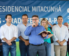 O governador Carlos Massa Ratinho Junior entrega nesta sexta-feira (11)  moradias populares em  Prado Ferreira.  As moradias fazem parte de um projeto integrado do Governo do Estado com o Governo Federal e o município. Foto: Gilson Abreu/AEN