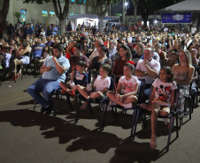 Marumbi é a primeira cidade a receber o programa Cinema na Praça. Presentes no evento: prefeito de Marumbi, Adhemar Francisco Rejani; Primeira Dama do Estado, Luciana Saito Massa; entre outros. N/F: Lucas Henrique Muniz.Marumbi, 12-10-19.Foto: Arnaldo Alves / AEN.