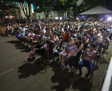 Marumbi é a primeira cidade a receber o programa Cinema na Praça. Presentes no evento: prefeito de Marumbi, Adhemar Francisco Rejani; Primeira Dama do Estado, Luciana Saito Massa; entre outros. N/F: Lucas Henrique Muniz.Marumbi, 12-10-19.Foto: Arnaldo Alves / AEN.