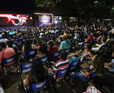 Marumbi é a primeira cidade a receber o programa Cinema na Praça. Presentes no evento: prefeito de Marumbi, Adhemar Francisco Rejani; Primeira Dama do Estado, Luciana Saito Massa; entre outros. N/F: Lucas Henrique Muniz.Marumbi, 12-10-19.Foto: Arnaldo Alves / AEN.