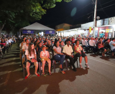 Marumbi é a primeira cidade a receber o programa Cinema na Praça. Presentes no evento: prefeito de Marumbi, Adhemar Francisco Rejani; Primeira Dama do Estado, Luciana Saito Massa; entre outros. N/F: Lucas Henrique Muniz.Marumbi, 12-10-19.Foto: Arnaldo Alves / AEN.