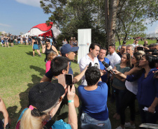 O governador Carlos Massa Ratinho Junior acompanha neste domingo (13) o Festival de Balonismo, que acontece no Parque Estadual de Vila Velha, em Ponta Grossa. Presente: prefeito de Ponta Grossa, Marcelo Rangel; secretário de Desenvolvimento Sustentável e Turismo, Márcio Nunes; Sandro Alex; entre outros.Ponta Grossa, 13-10-19.Foto: Arnaldo Alves / AEN.