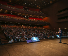 O governador Carlos Massa Ratinho Junior lança nesta quarta-feira (09) evento Governo 5.0 - Inovação a Serviço da População, Como Fazer Diferente,Como Pensar Diferente, no Teatro Guaira em Curitiba.  14/10/2019 - Foto: Geraldo Bubniak/AEN