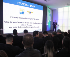 Semana Paraná Inovador. Na foto, o diretor de Relações Internacionais da ANPROTEC e Diretor de Desenvolvimento de Negócios doParque Tecnológico de São José dos Campos, Elso Alberti Junior. 15/10/2019 - Foto: Ari Dias/AEN