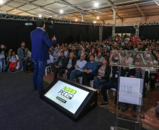 O governador Carlos Massa Ratinho Junior participa nesta quinta-feira (17),  no Parque de Exposições Lacerda Werneck, em Guarapuava, da primeira edição da Agropec, evento voltado a produtores rurais da região e que reúne palestras técnicas, leilões de animais e culinária tropeira e regional. Guarapuava, 17/10/2019 -  Foto: Geraldo Bubniak/AEN