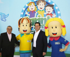 O governador Carlos Massa Ratinho Junior particiou nesta segunda-feira (21) do evento de premiação do Concurso Agrinho 2019. Promovido pela Federação da Agricultura do Paraná (Faep), com a parceria do Governo do Estado, o programa envolve, todo ano, aproximadamente 800 mil alunos e mais de 50 mil professores. Pinhais,21/10/2019 Foto:Jaelson Lucas / AEN