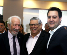 O governador Carlos Massa Ratinho Junior particiou nesta segunda-feira (21) do evento de premiação do Concurso Agrinho 2019. Promovido pela Federação da Agricultura do Paraná (Faep), com a parceria do Governo do Estado, o programa envolve, todo ano, aproximadamente 800 mil alunos e mais de 50 mil professores. Pinhais,21/10/2019 Foto:Jaelson Lucas / AEN