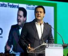 O governador Carlos Massa Ratinho Junior particiou nesta segunda-feira (21) do evento de premiação do Concurso Agrinho 2019. Promovido pela Federação da Agricultura do Paraná (Faep), com a parceria do Governo do Estado, o programa envolve, todo ano, aproximadamente 800 mil alunos e mais de 50 mil professores. Pinhais,21/10/2019 Foto:Jaelson Lucas / AEN