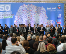 O governador Carlos Massa Ratinho Junior anuncia nesta segunda-feira (21) a liberação de R$ 50 milhões para ações da área da saúde.   Curitiba, 21/10/2019 - Foto: Geraldo Bubniak/AEN