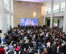 O governador Carlos Massa Ratinho Junior anuncia nesta segunda-feira (21) a liberação de R$ 50 milhões para ações da área da saúde.   Curitiba, 21/10/2019 - Foto: Geraldo Bubniak/AEN
