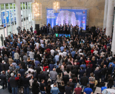 O governador Carlos Massa Ratinho Junior anuncia nesta segunda-feira (21) a liberação de R$ 50 milhões para ações da área da saúde.   Curitiba, 21/10/2019 - Foto: Geraldo Bubniak/AEN