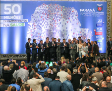 O governador Carlos Massa Ratinho Junior anuncia nesta segunda-feira (21) a liberação de R$ 50 milhões para ações da área da saúde.   Curitiba, 21/10/2019 - Foto: Geraldo Bubniak/AEN