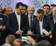 O governador Carlos Massa Ratinho Junior anuncia nesta segunda-feira (21) a liberação de R$ 50 milhões para ações da área da saúde.   Curitiba, 21/10/2019 - Foto: Geraldo Bubniak/AEN
