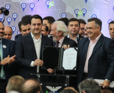 O governador Carlos Massa Ratinho Junior anuncia nesta segunda-feira (21) a liberação de R$ 50 milhões para ações da área da saúde.   Curitiba, 21/10/2019 - Foto: Geraldo Bubniak/AEN