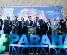 O governador Carlos Massa Ratinho Junior anuncia nesta segunda-feira (21) a liberação de R$ 50 milhões para ações da área da saúde. Curitiba, 21/10/2019 