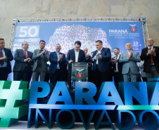 O governador Carlos Massa Ratinho Junior anuncia nesta segunda-feira (21) a liberação de R$ 50 milhões para ações da área da saúde. Curitiba, 21/10/2019 