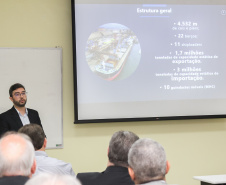 A empresa pública Portos do Paraná voltou a se reunir com o Conselho Temático de Infraestutura do G7, no Sindicato e Organização das Cooperativas do Estado do Paraná (Ocepar). Nesta terça-feira (22), esteve em debate a construção do Plano Ferroviário Paranaense, proposto pelo setor produtivo. A ideia é aumentar a participação do modal no transporte de cargas, com a reestruturação da malha ferroviária. Foto: Ocepar